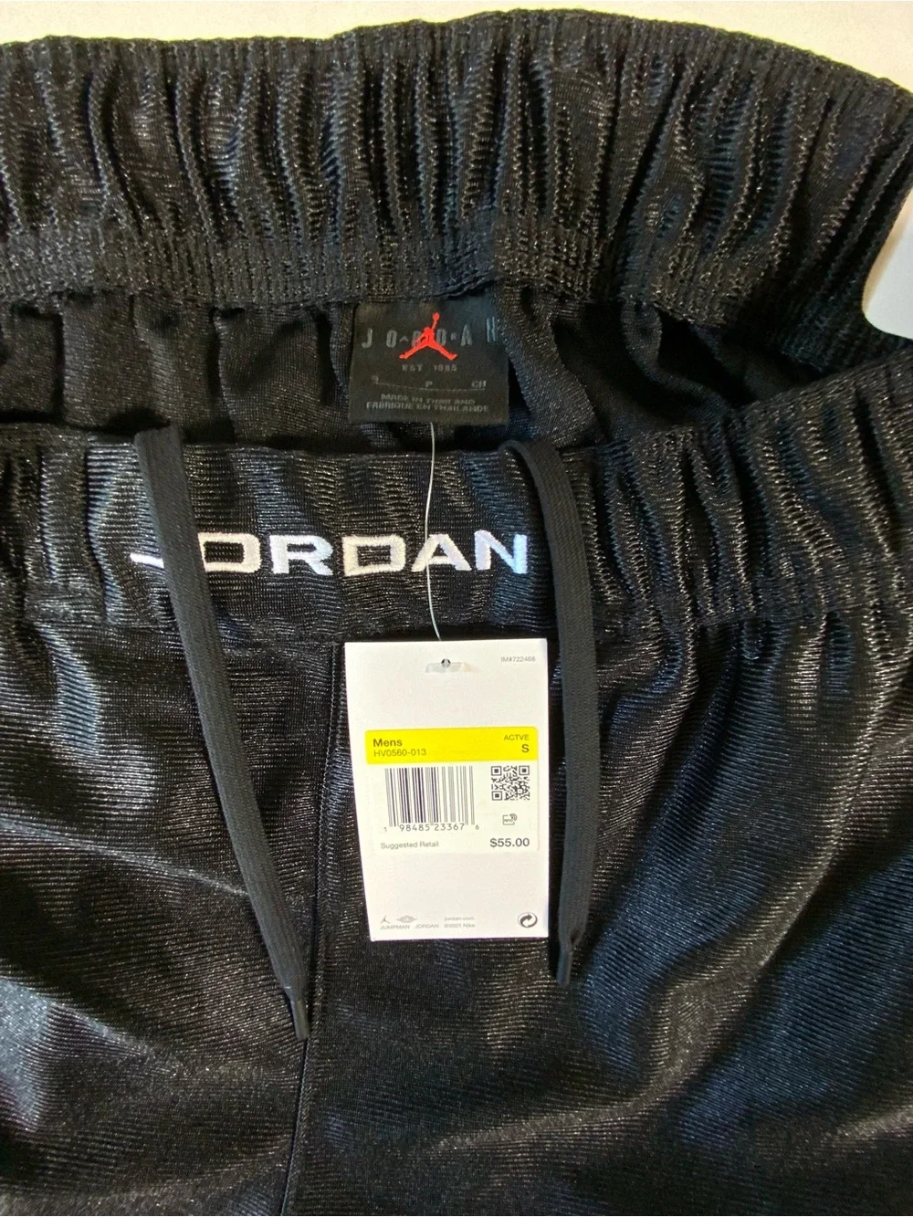 Jordan Mens Black White Mesh Athletic Basketball Shorts 23 Graphic HV0560-013 S
